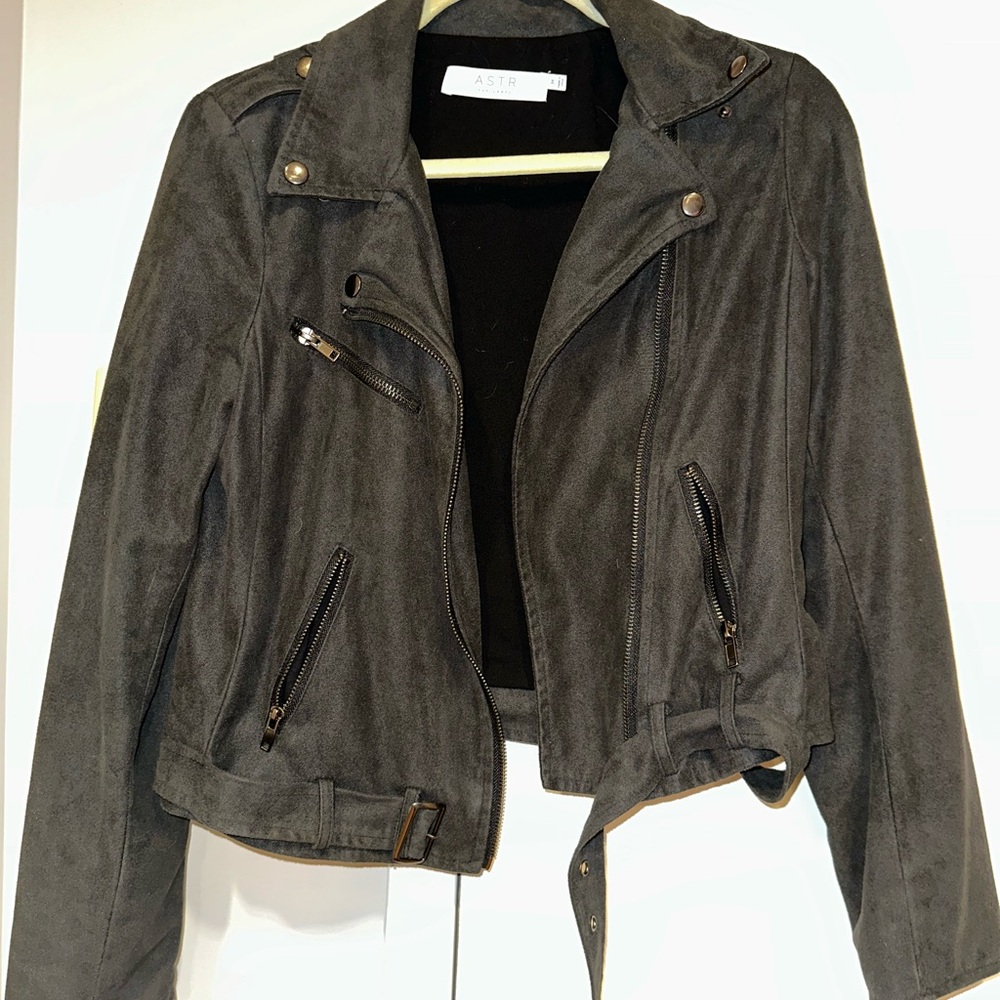 ASTR Charcoal Cropped Jacket
